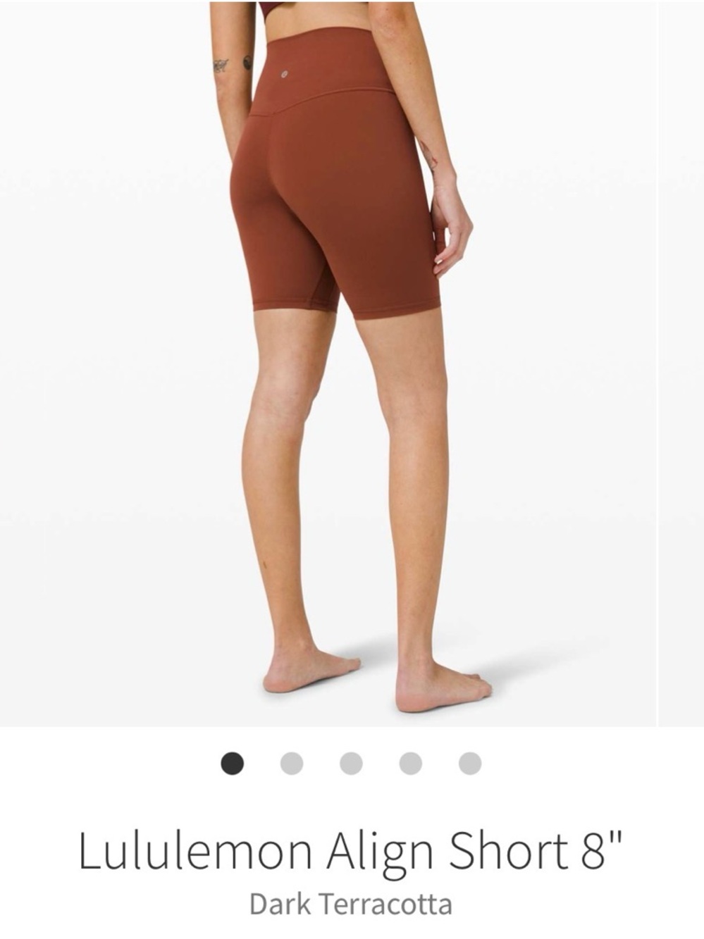 lululemon athletica Align High-Rise 8" Bike Shorts — Dark Terracotta size 6